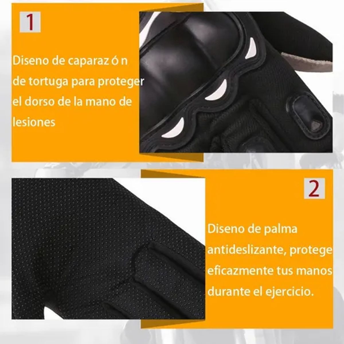 EDWINAYY - Guantes Ciclismo Moto Proteccion Caida Guante Bici Touch