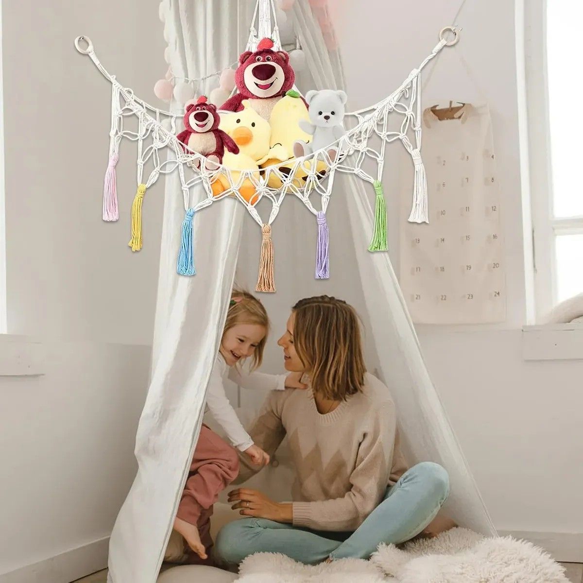 KUANGYE - Hamaca Para Peluches Y Juguetes - Organizador Colgante