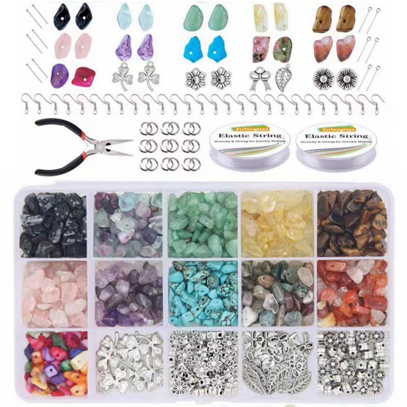 EDWINAYY - Juego De Piedras Naturales 934 Uds Kit Para Hacer Pulseras
