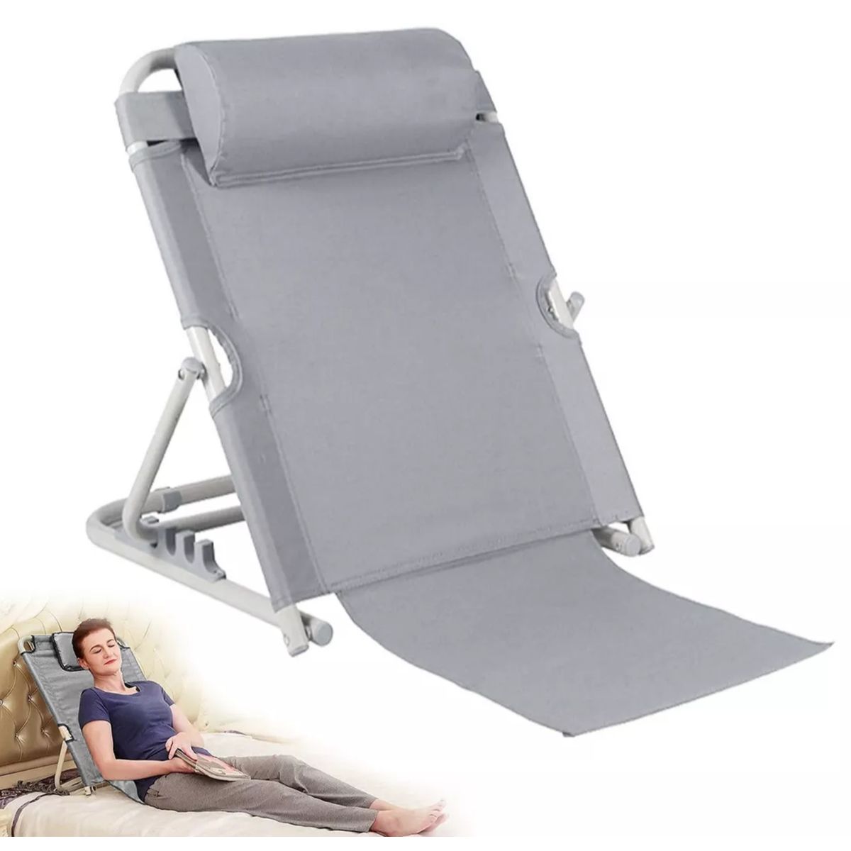 ATURE - Respaldo Ortopedico Regulable Para Cama Con Reposacabeza