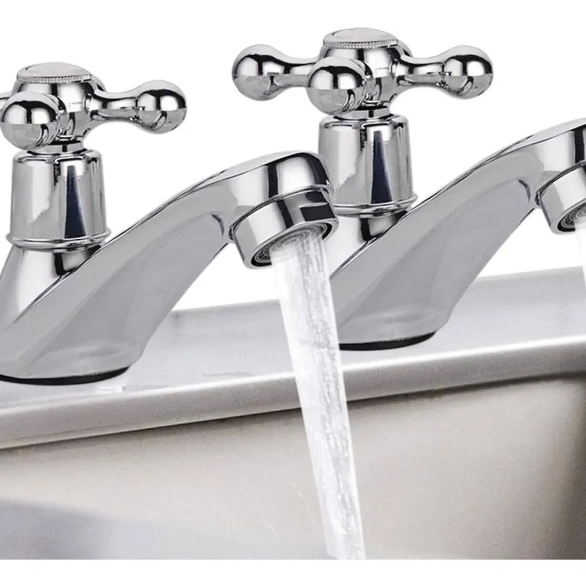 KUANGYE - Llave Lavamanos Lavatorio Set De 2 Con Accesorios