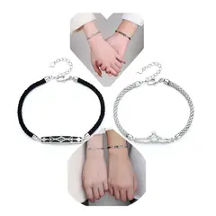 KUANGYE - Set Pulseras Pareja Novios Princesa Caballero Regalo