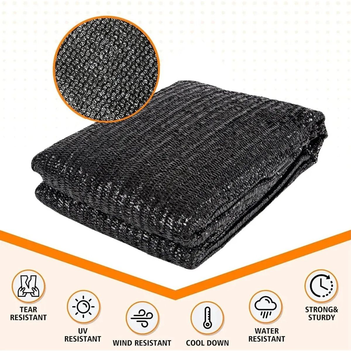 Malla Raschel 80% Sombra Ancho 2.1 Mts X 10 Metros (21 Mt2), marca KUANGYE - Foto 2