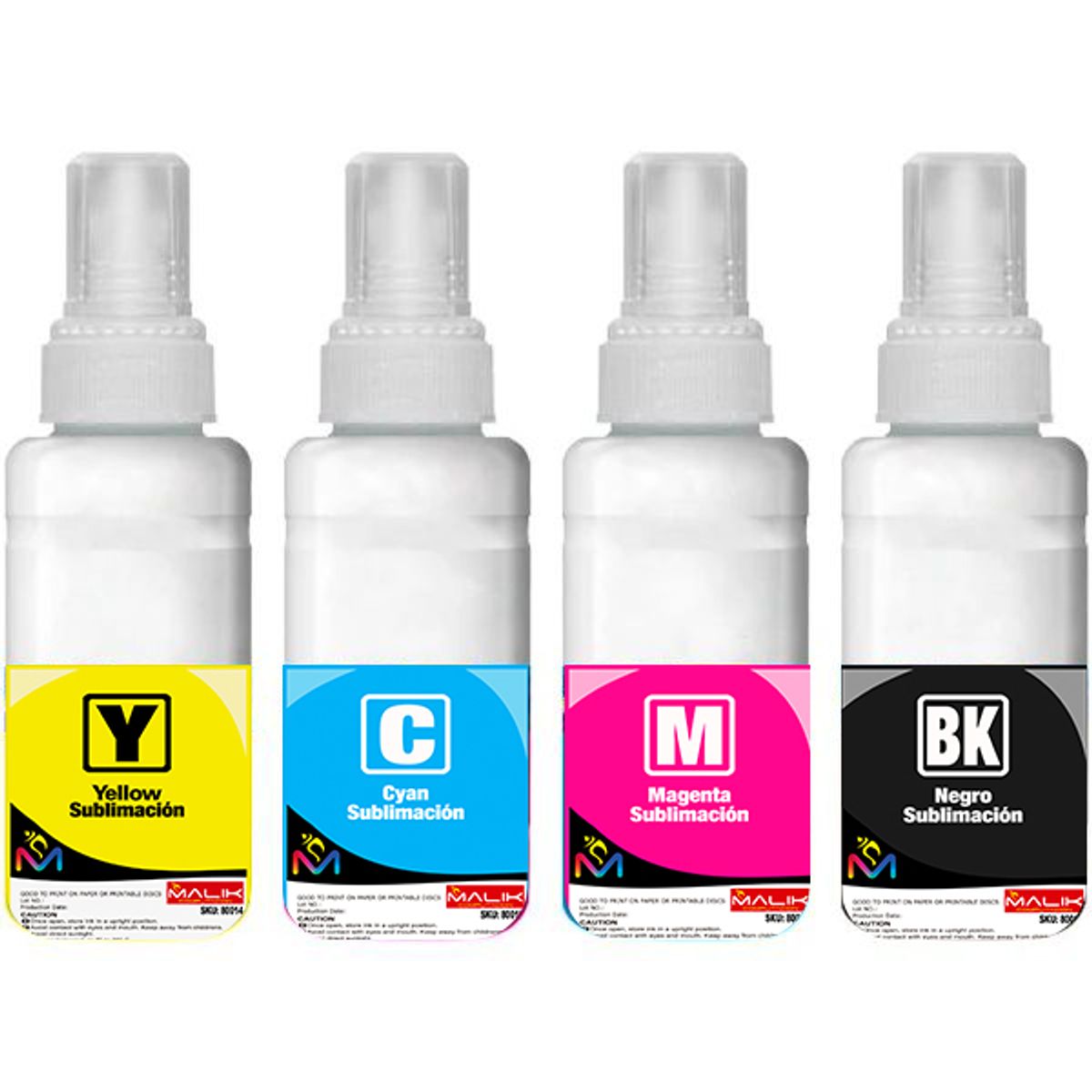 MALIK - Pack 4 Tintas sublimacion compatible Epsn E/tank  L3210