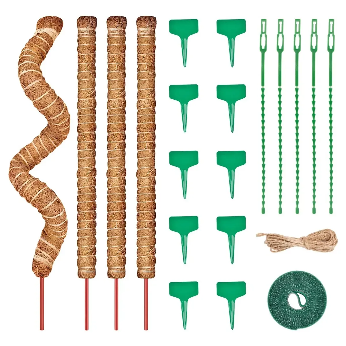 KUANGYE - 21 Kits Tutor De Musgo Soporte Para Plantas 100cm/fibra Coco