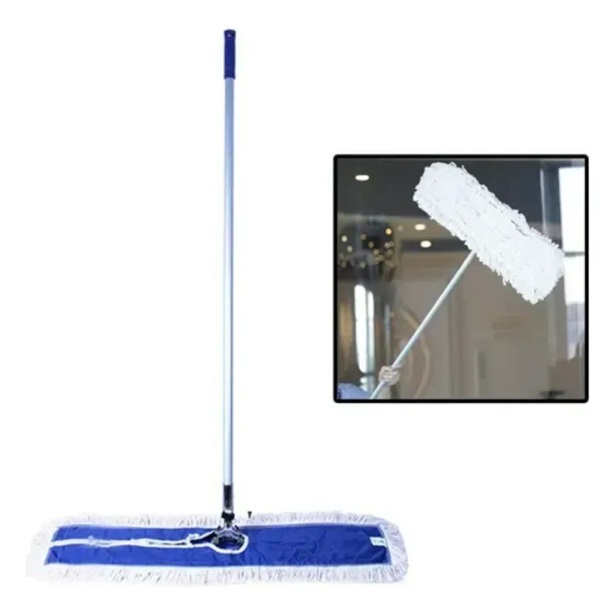 KUANGYE - Mopa Seca Completa 60 Cm. Mango + Horquilla + Mopa