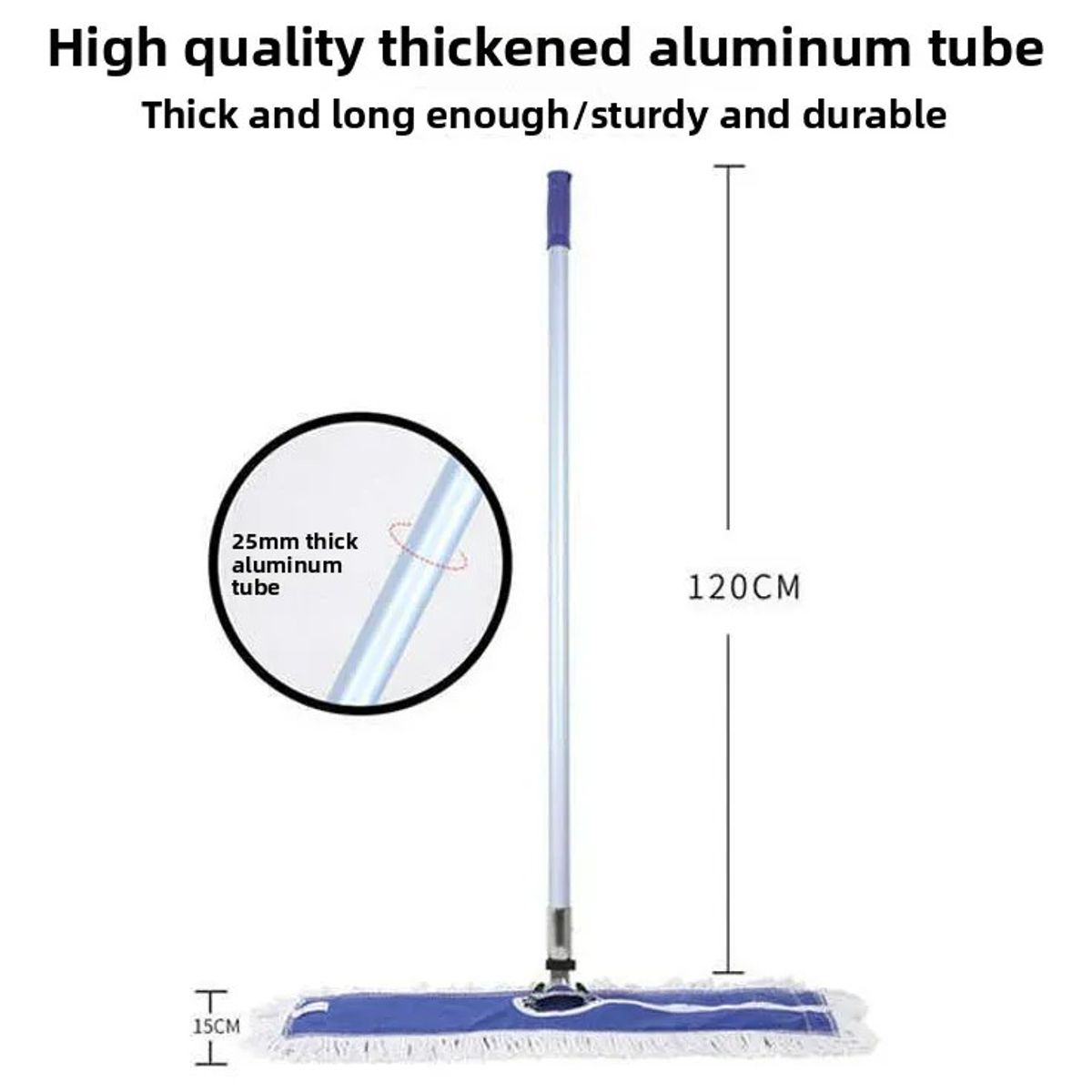 KUANGYE - Mopa Seca Completa 60 Cm. Mango + Horquilla + Mopa