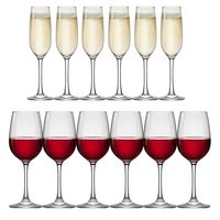 Set 6 Copas Flute 195mL + 6 Copas Vino 405mL Montepulciano