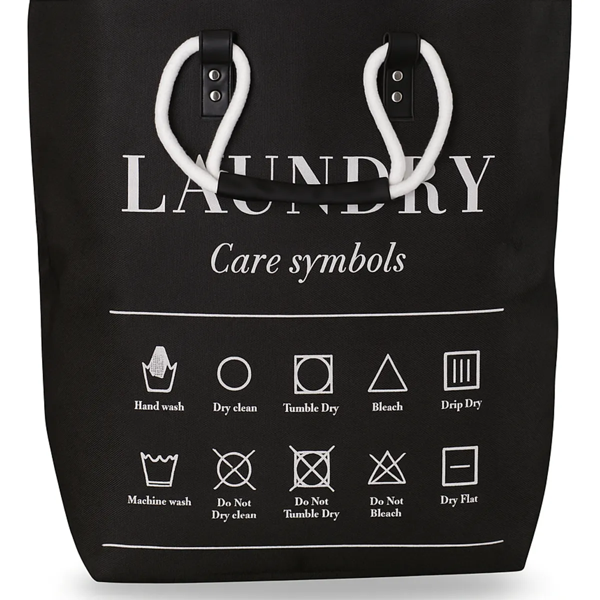 ARMONIA - Cesto ropa Deluxe negro 50x32x32 con asas lavandería 697