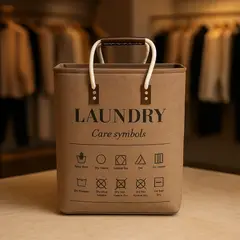 ARMONIA - Cesto Deluxe marrón 50x32x32 para ropa sucia dormitorio 699