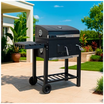 Imagen 2 del producto Parrilla a Carbón 108x115x57 cm Pro Bandeja Lateral