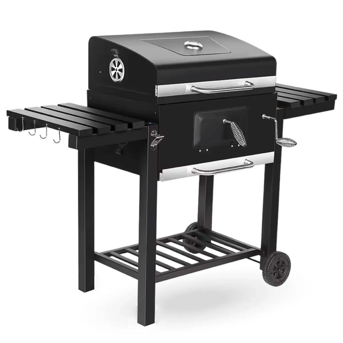 NOVAHUS - Parrilla a Carbón 108x137x57 cm Premium Bandeja Lateral