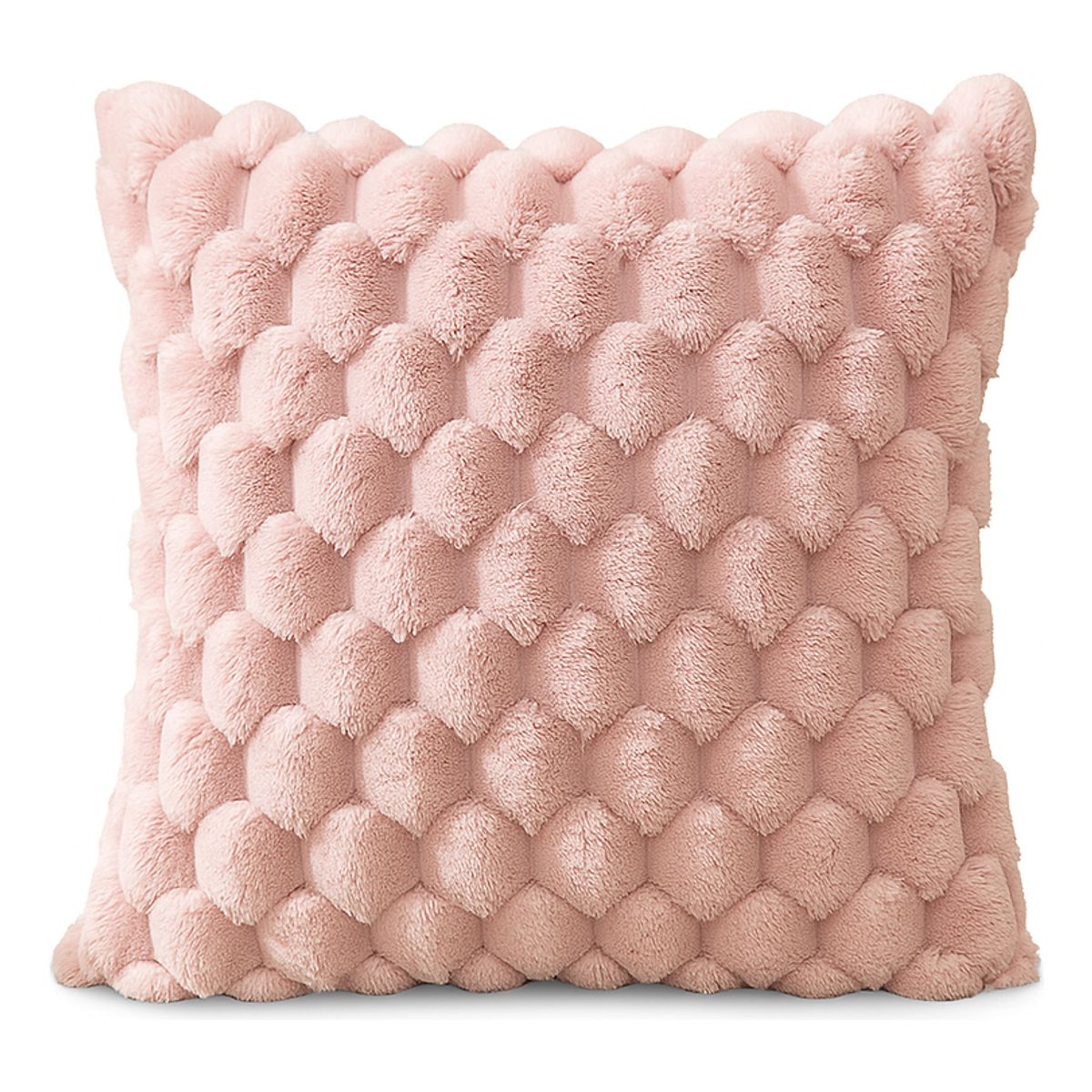 ARMONIA - Funda cojín rosa burbuja 45x45 suave decoración Chile 651