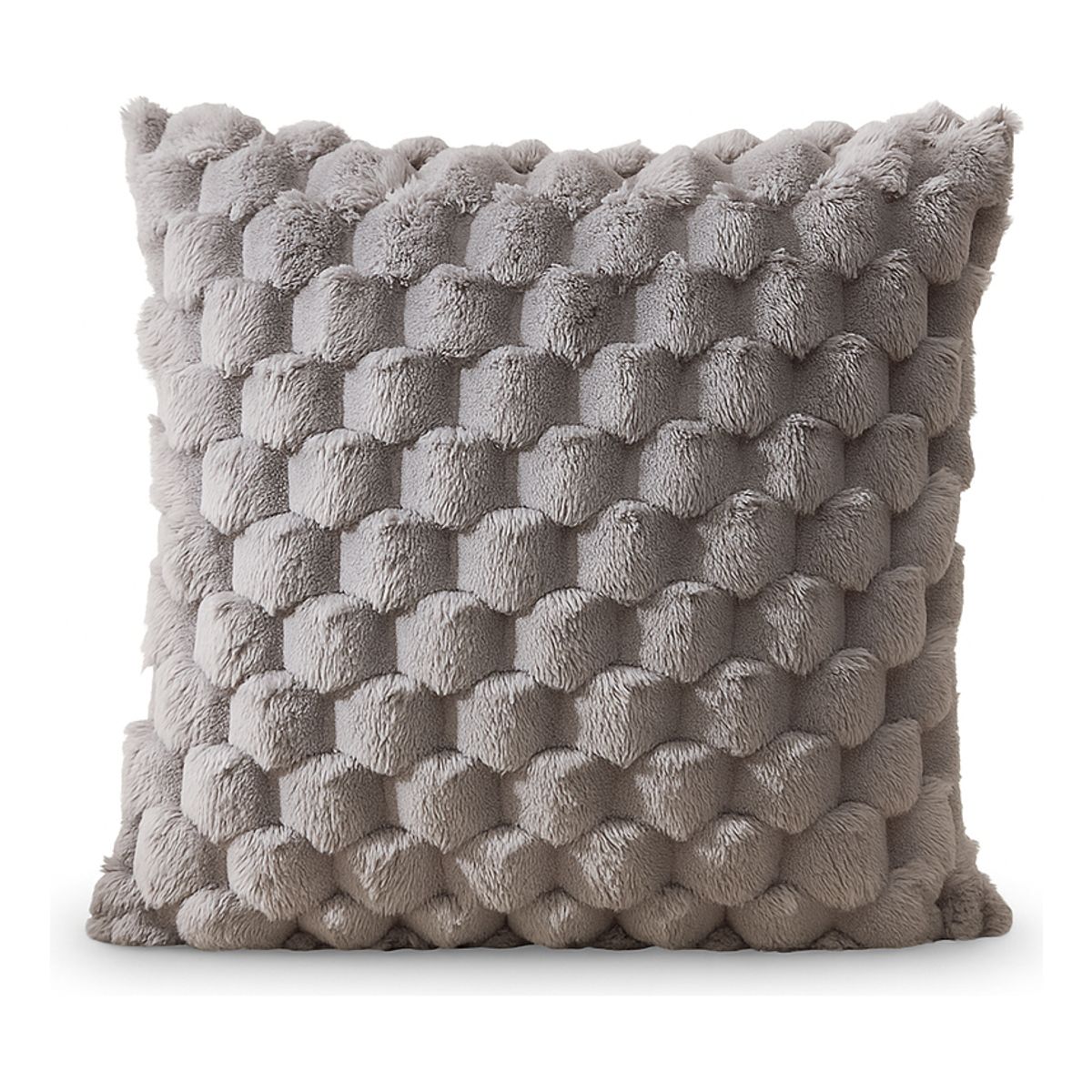 ARMONIA - Funda cojín burbuja gris 45x45 suave decoración Chile 651