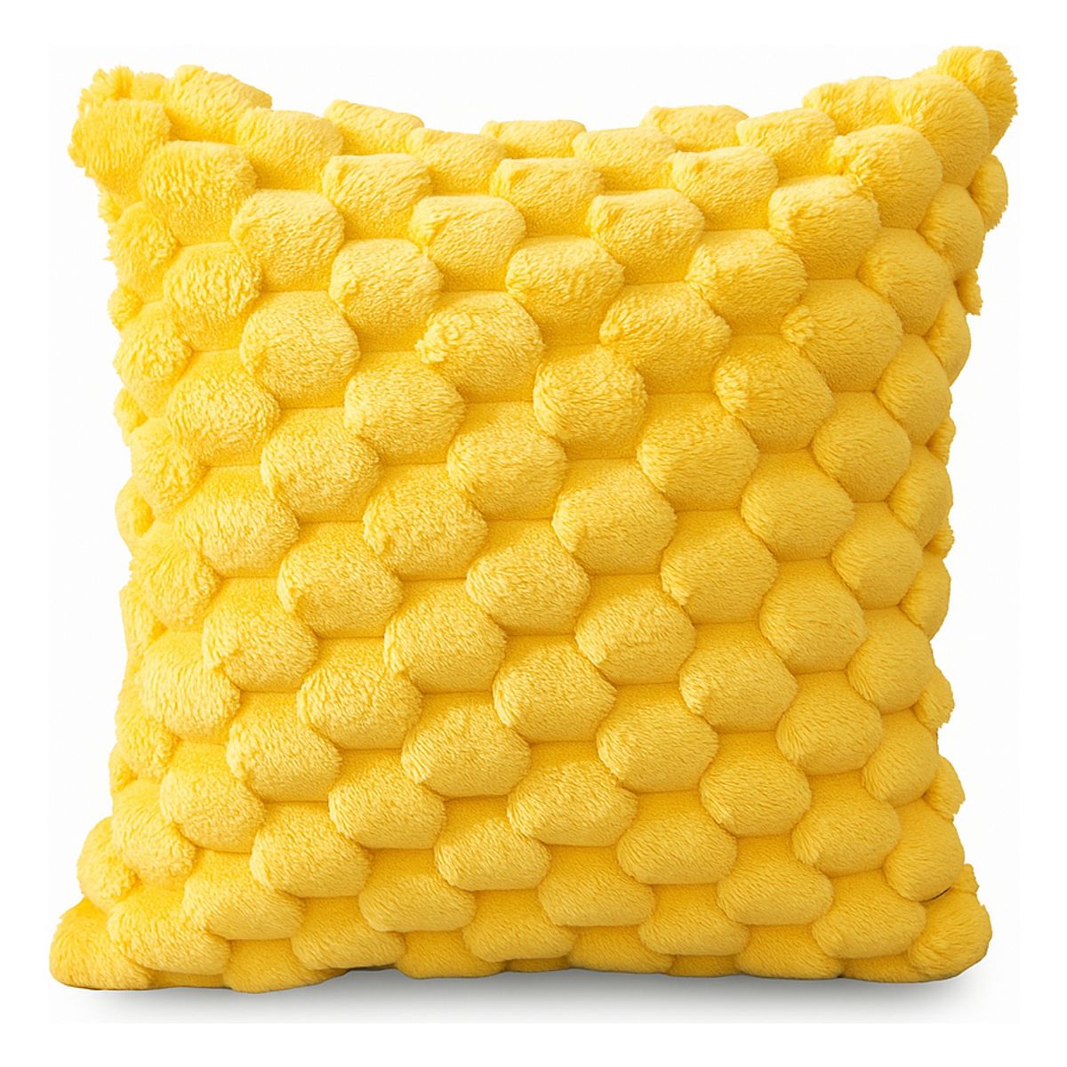 ARMONIA - Funda decorativa cojín burbuja amarillo 45x45 dormitorio 651