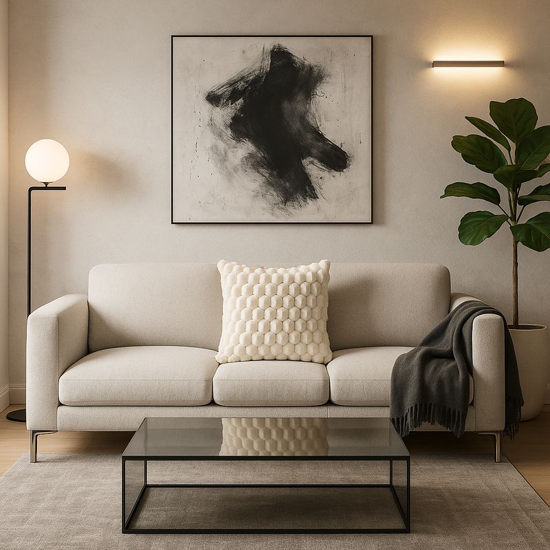ARMONIA - Cubre cojín burbuja blanco 45x45 estilo moderno sofá 651