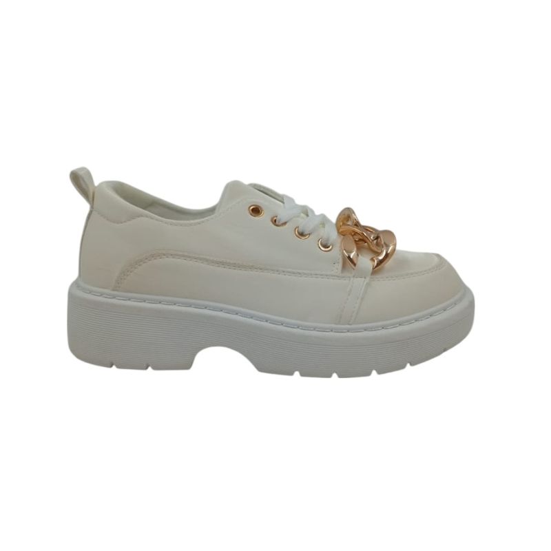 HERIEL - Zapatilla Blanca Plataforma Mujer