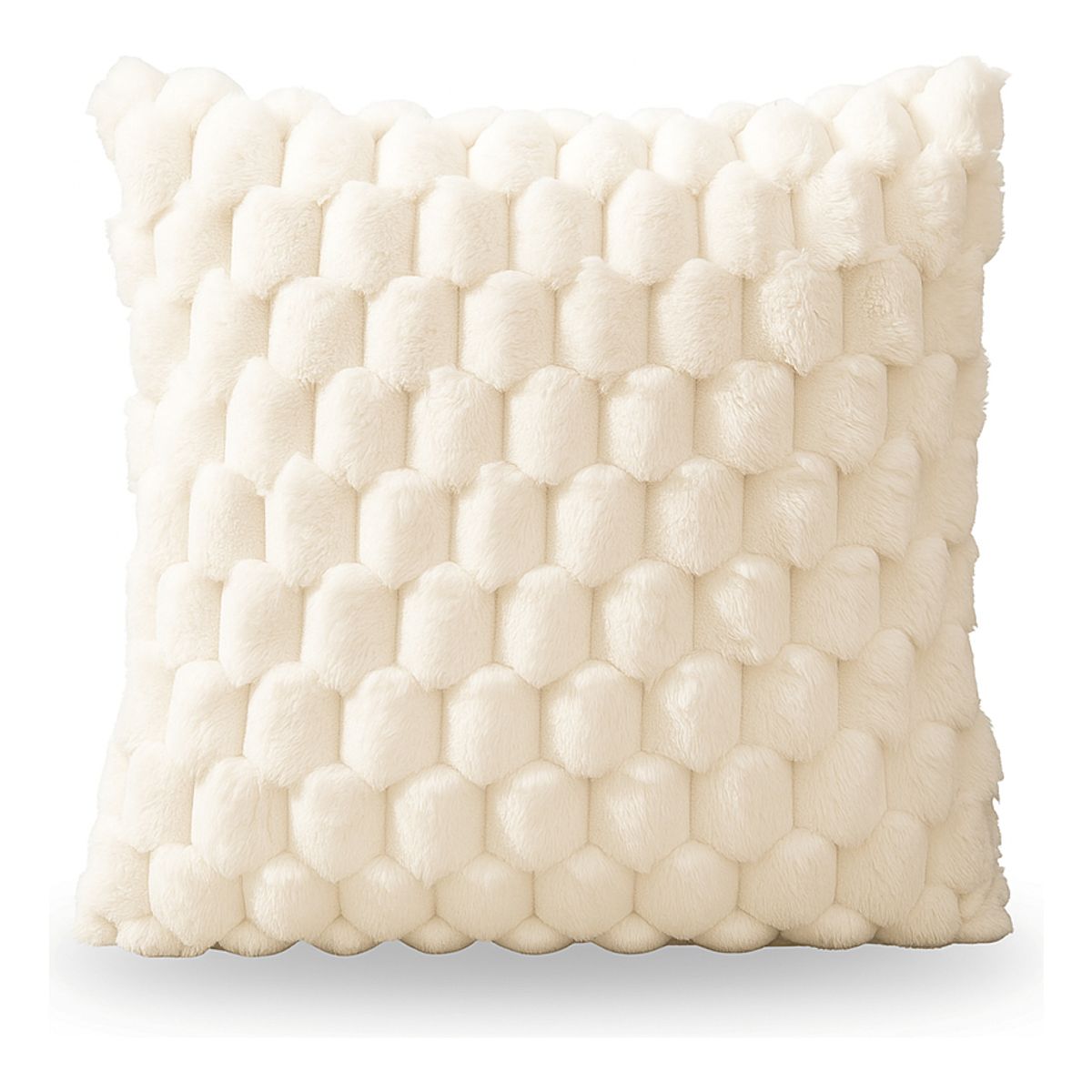 ARMONIA - Funda cojín burbuja blanco 45x45 suave decoración Chile 651