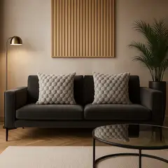 ARMONIA - Pack 2 fundas almohadón gris burbuja 45x45 sofá 651