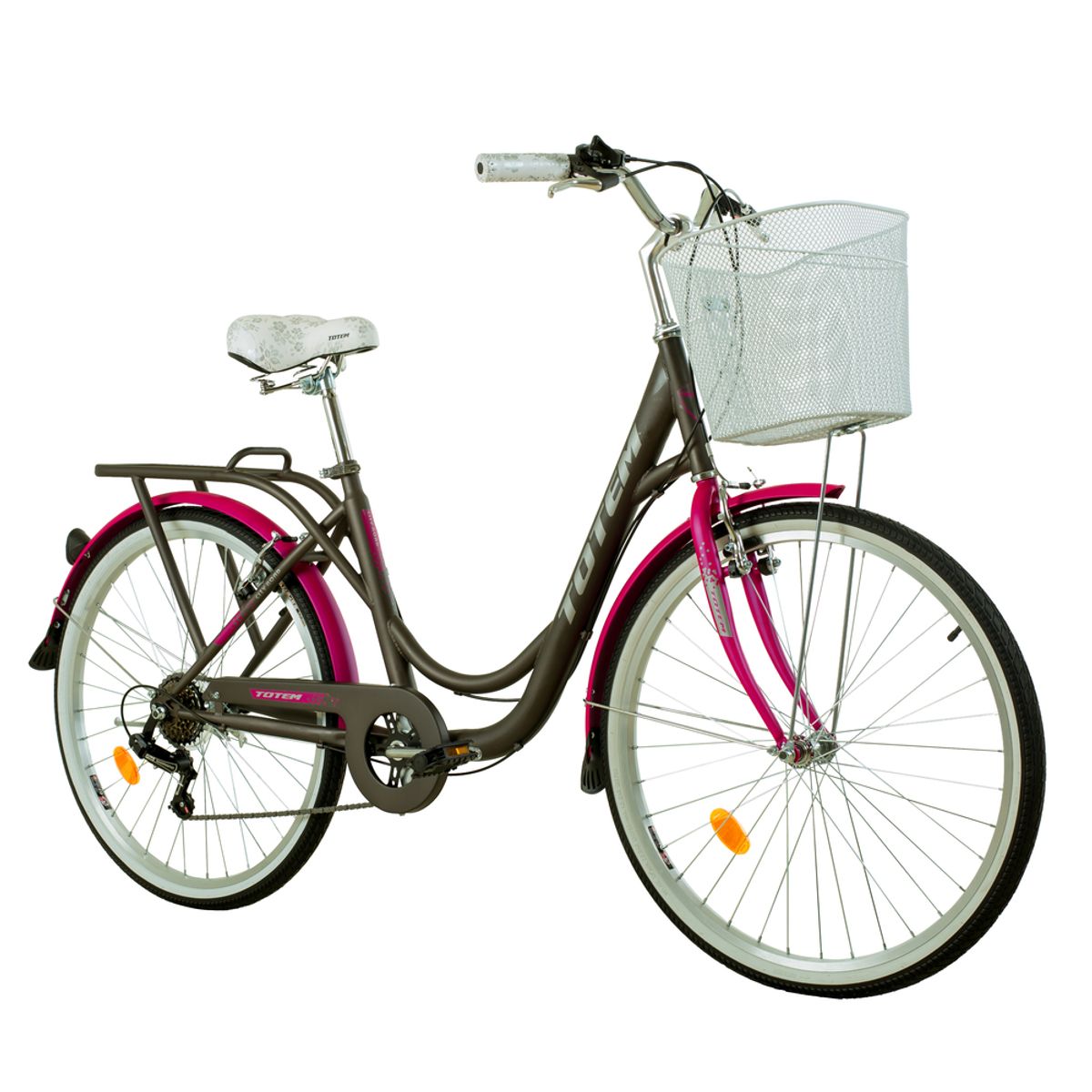 TOTEM - BICICLETA TOTEM CITY DAMA ARO 26 GRIS CON FUCSIA