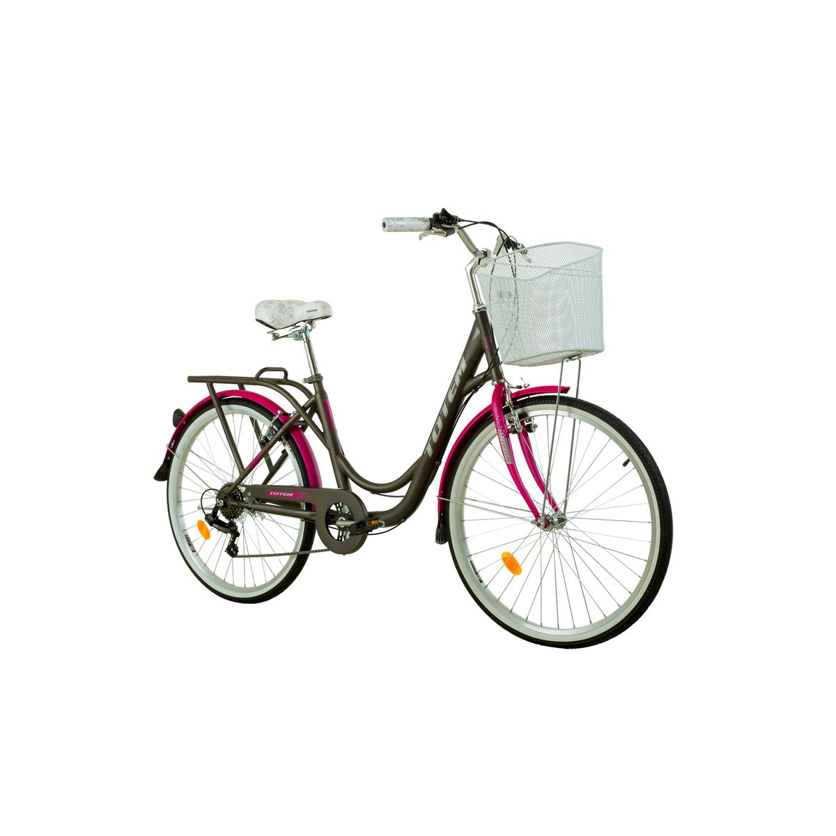 TOTEM - BICICLETA TOTEM CITY DAMA ARO 26 GRIS CON FUCSIA