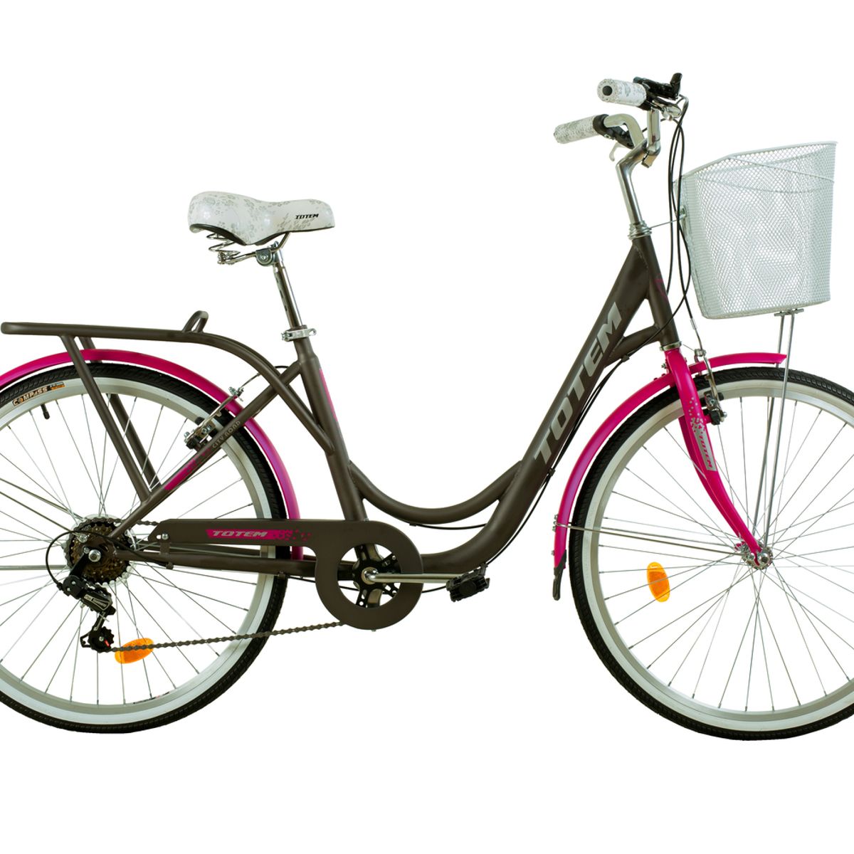 TOTEM - BICICLETA TOTEM CITY DAMA ARO 26 GRIS CON FUCSIA