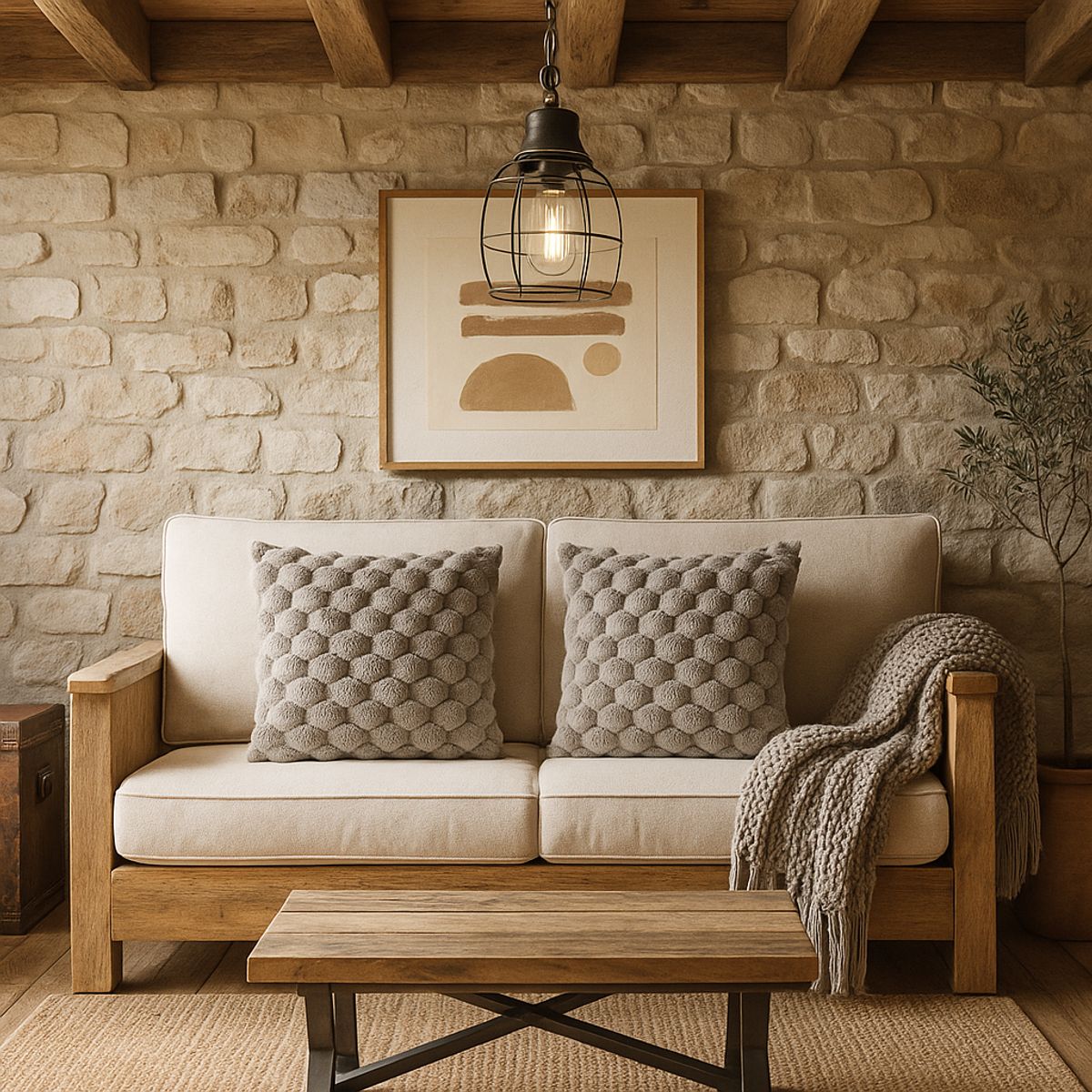 ARMONIA - Pack 2 cubre cojines gris burbuja 45x45 moderno hogar 651