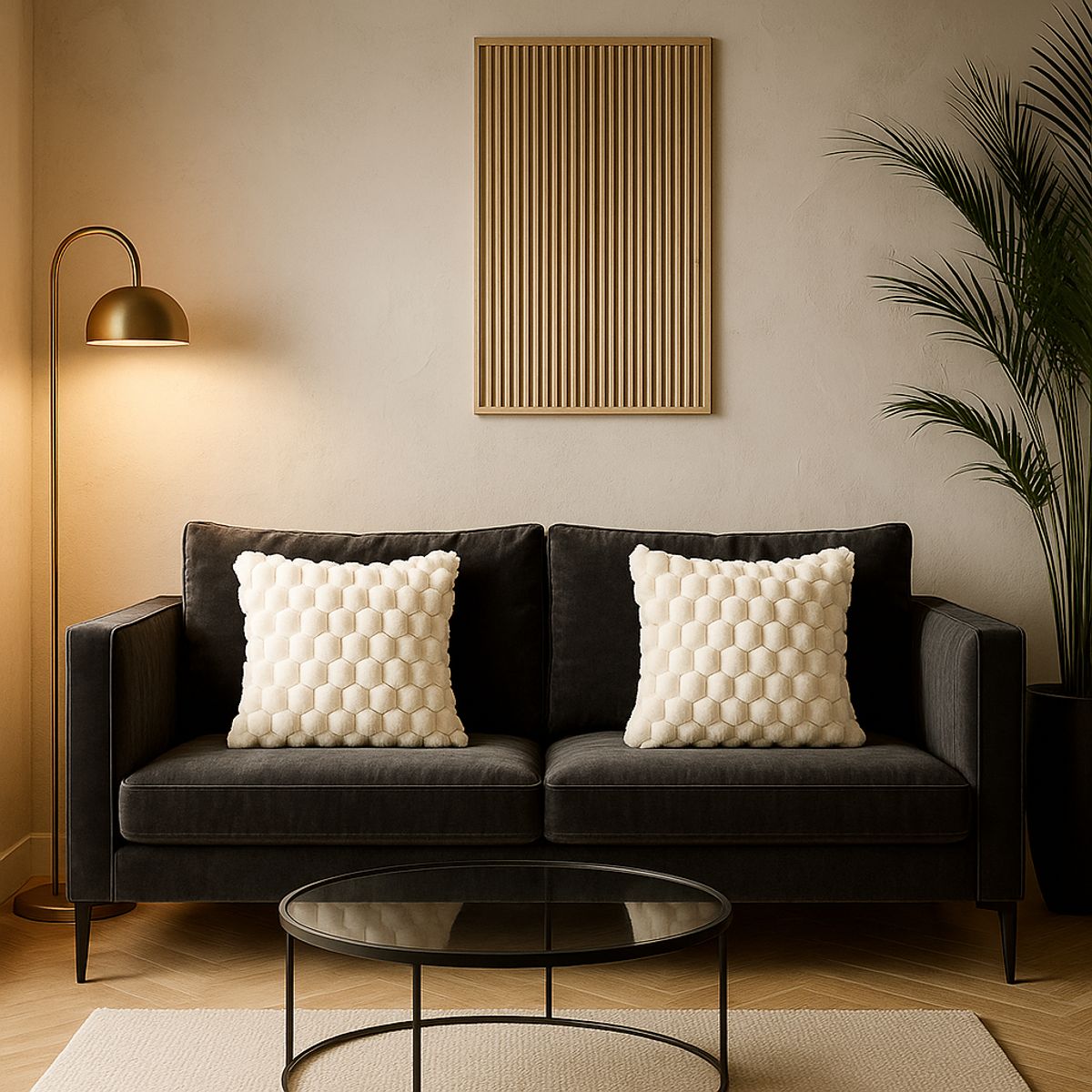 ARMONIA - Pack 2 fundas cojín blanco burbuja 45x45 suave decoración 651