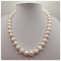 Collar perlas de rio naturales broche de plata 925