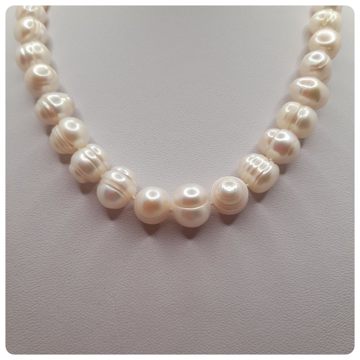 CAT JOYAS - Collar perlas de rio naturales broche de plata 925