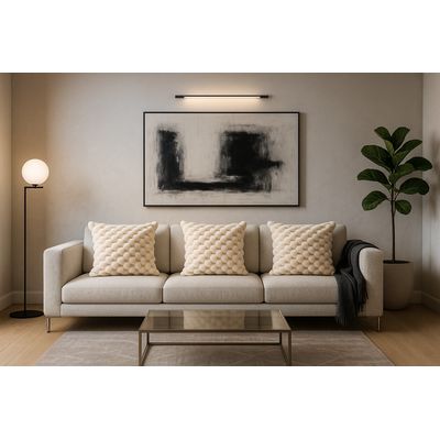 Imagen 2 del producto Pack 3 cubre cojines beige burbuja 45x45 dormitorio 651