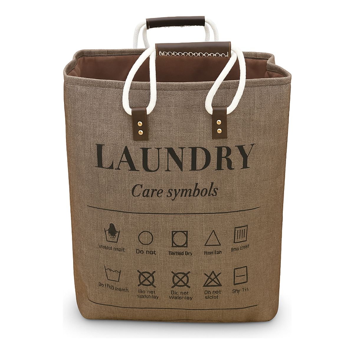 ARMONIA - Canasto ropa Deluxe marrón 50x32x32 plegable lavadero 699