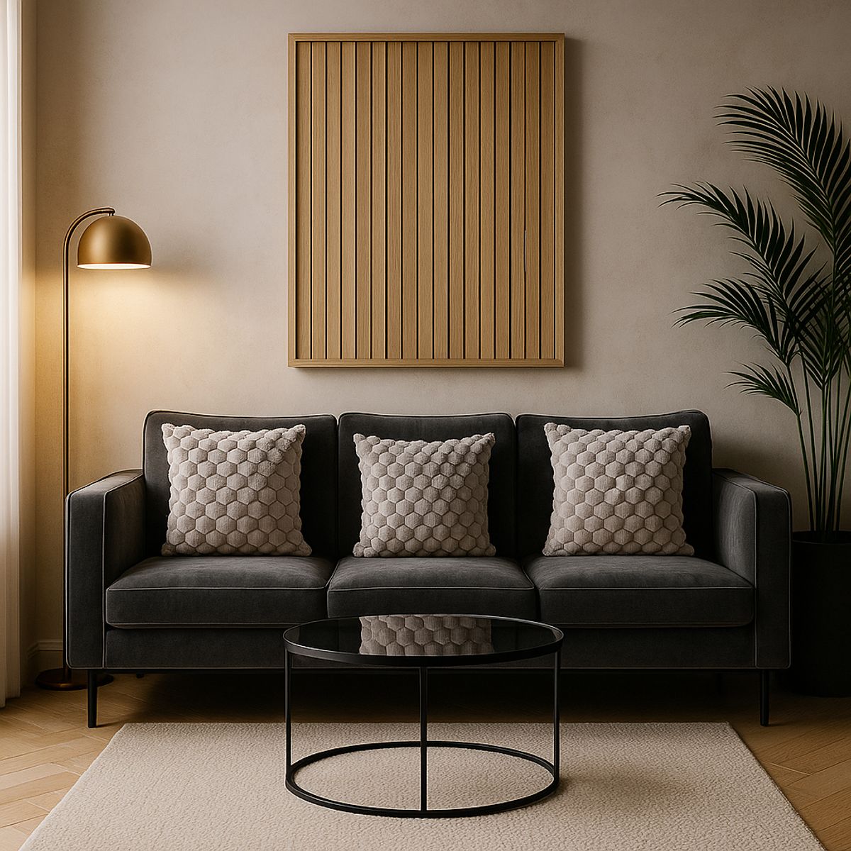 ARMONIA - Pack 3 cubre cojines gris burbuja 45x45 moderno hogar 651