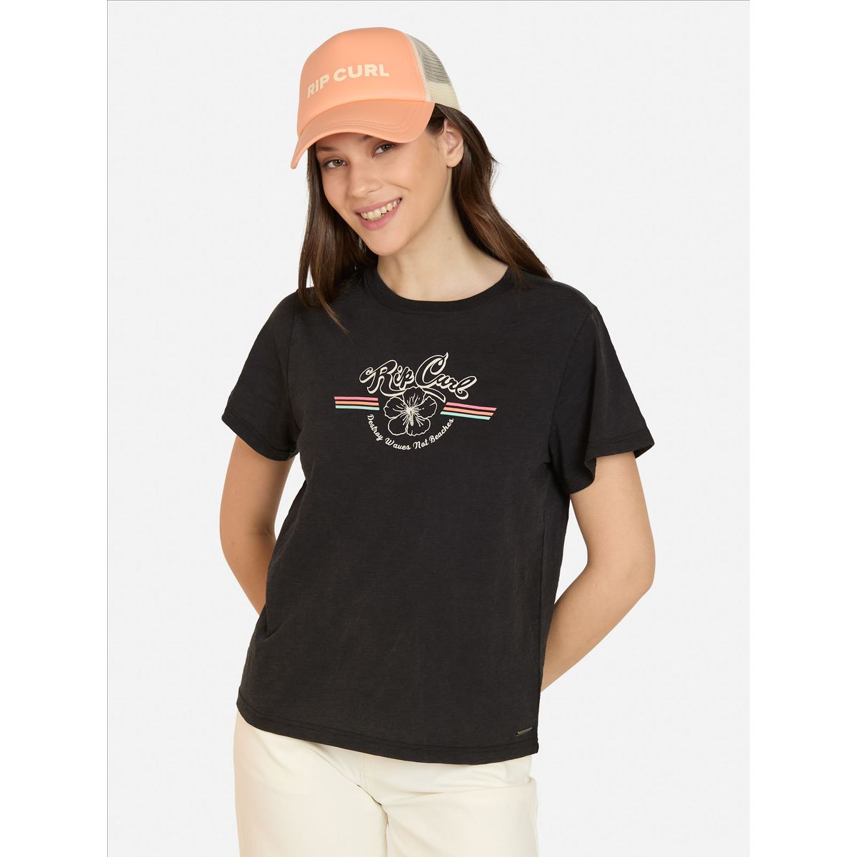 RIP CURL - Polera MC Aquafoam Negro Mujer Rip Curl - Negro