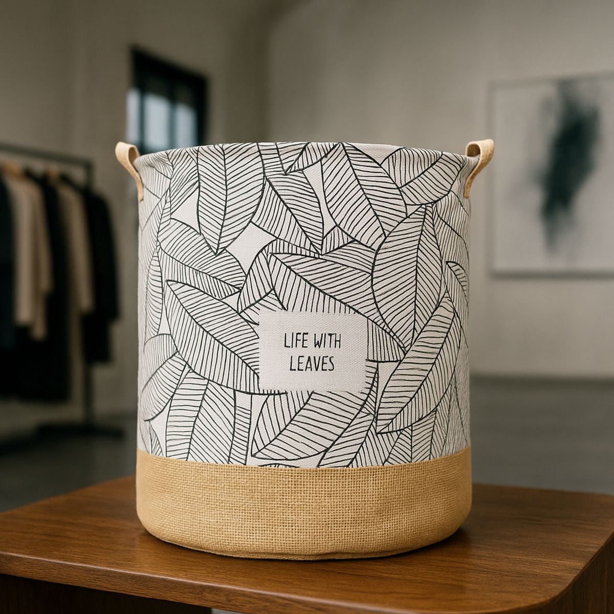 ARMONIA - Canasto yute 40x50 hojas grandes almacenamiento sala 693