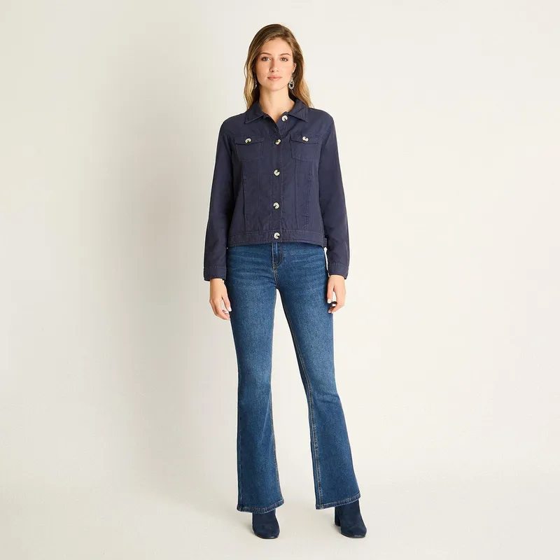 LORENZO DI PONTTI - Chaqueta Mezclilla Azul