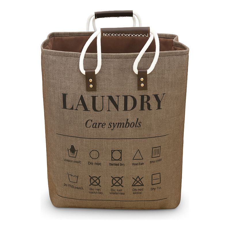 ARMONIA - Canasto ropa Deluxe marrón 50x32x32 plegable lavadero 699