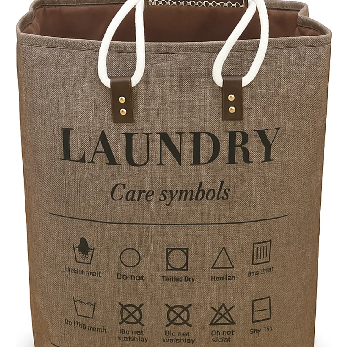 ARMONIA - Canasto ropa Deluxe marrón 50x32x32 resistente lavandería 699