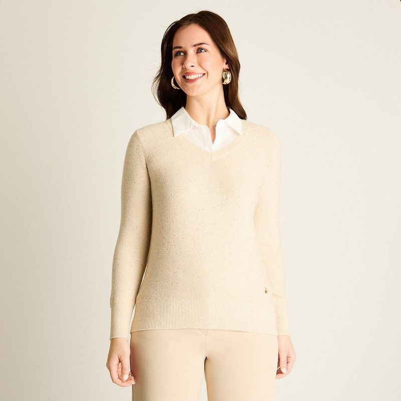 LORENZO DI PONTTI - Sweater Arena con Cuello Camisero