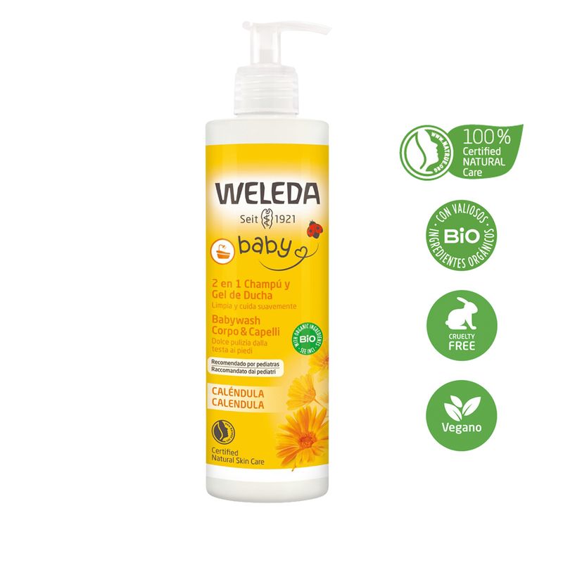 WELEDA - Champú y Gel de Ducha de Caléndula 400 ML