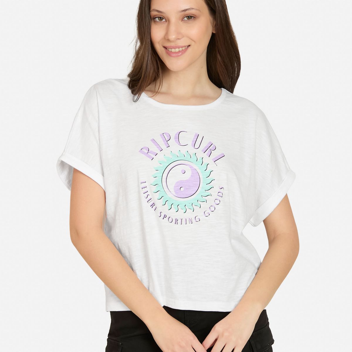 RIP CURL - Polera MC Flowcrest Blanco Mujer Rip Curl - Blanco