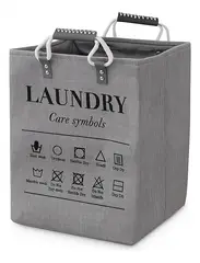 ARMONIA - Canasto ropa Deluxe gris 50x32x32 plegable lavadero 698