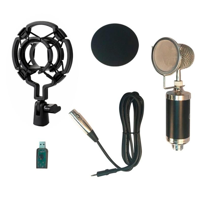 AUDIOLAB - Microfono Audiolab Condensador Home Studio Fx - Negro
