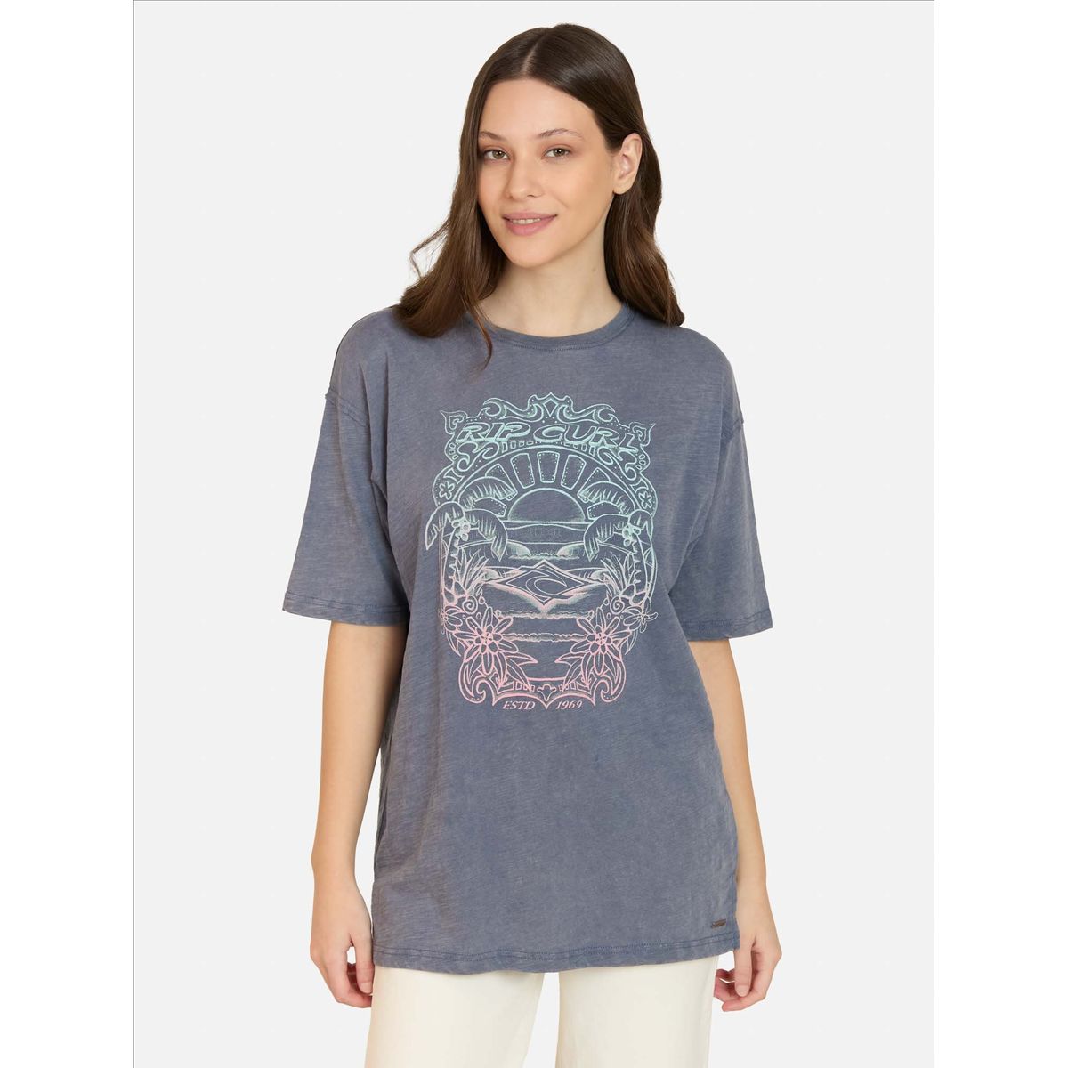 RIP CURL - Polera MC Starcrest Azul Mujer Rip Curl - Azul