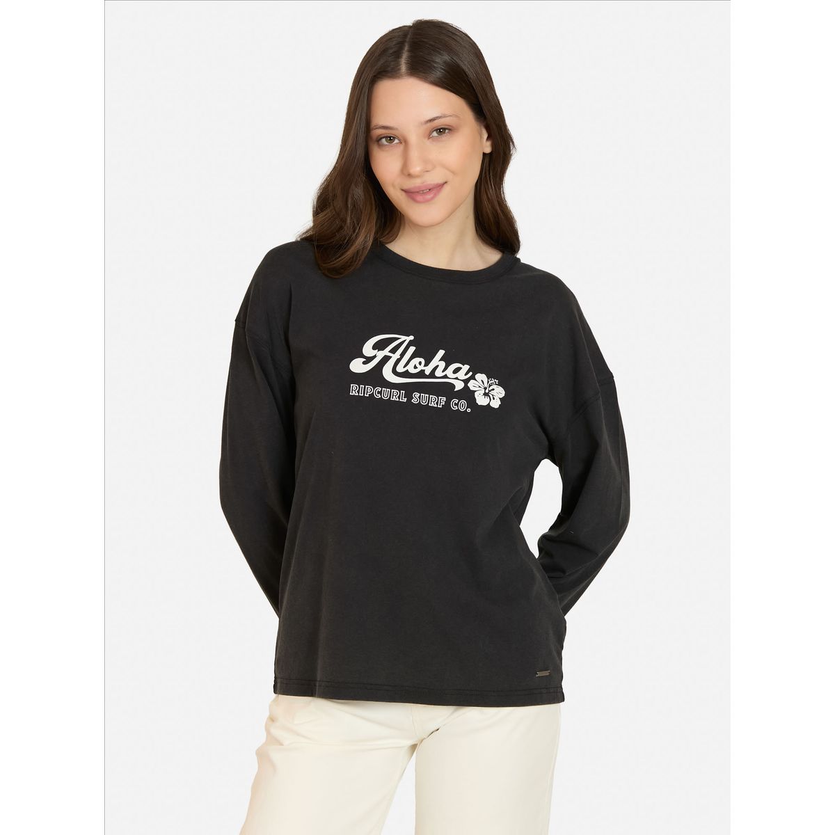 RIP CURL - Polera ML Saltedge Negro Mujer Rip Curl - Negro