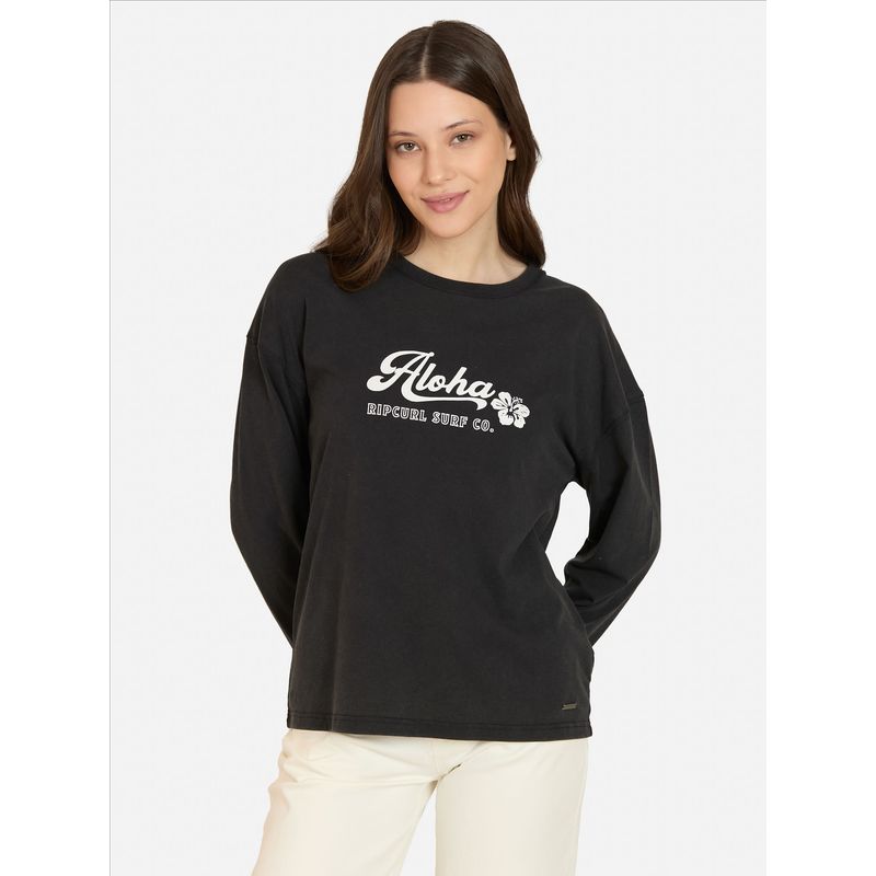 RIP CURL - Polera ML Saltedge Negro Mujer Rip Curl - Negro