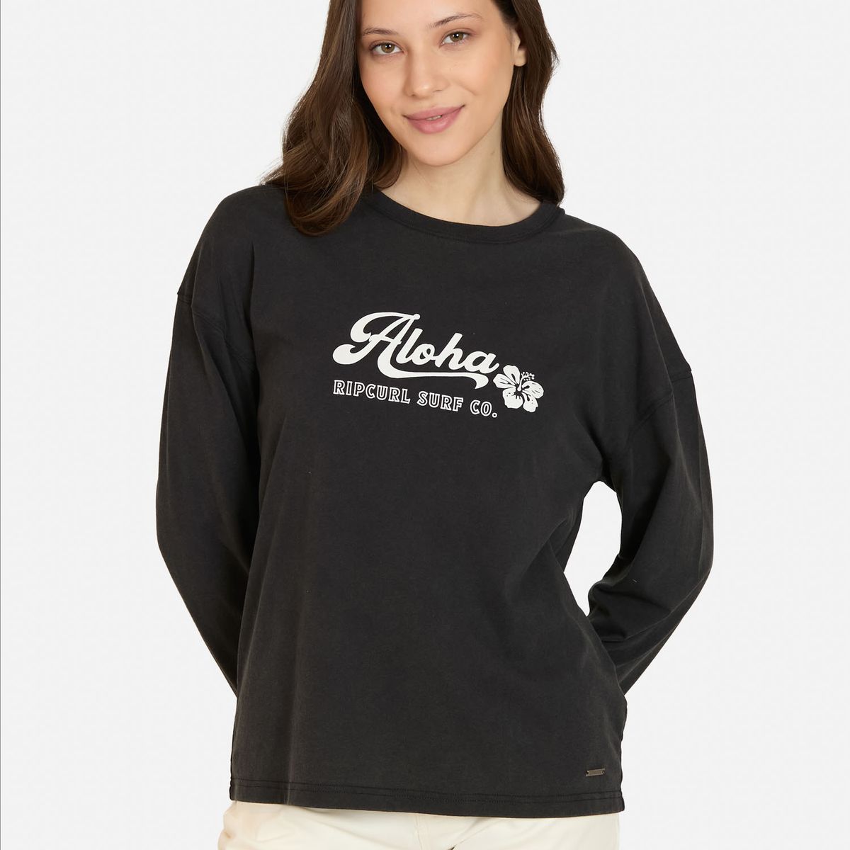 RIP CURL - Polera ML Saltedge Negro Mujer Rip Curl - Negro