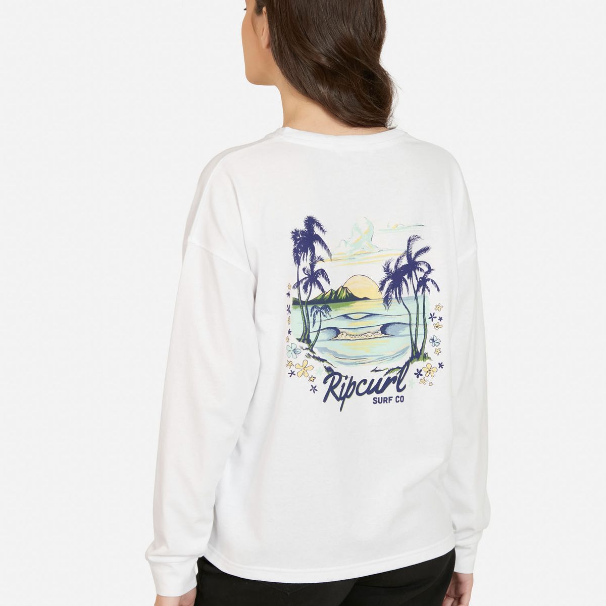 RIP CURL - Polera ML Surfsign Blanco Mujer Rip Curl - Blanco