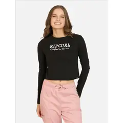 RIP CURL - Polera ML Wildpass Negro Mujer - Negro