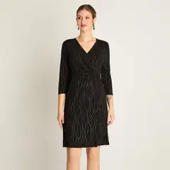 LORENZO DI PONTTI - Vestido Negro con Brillos